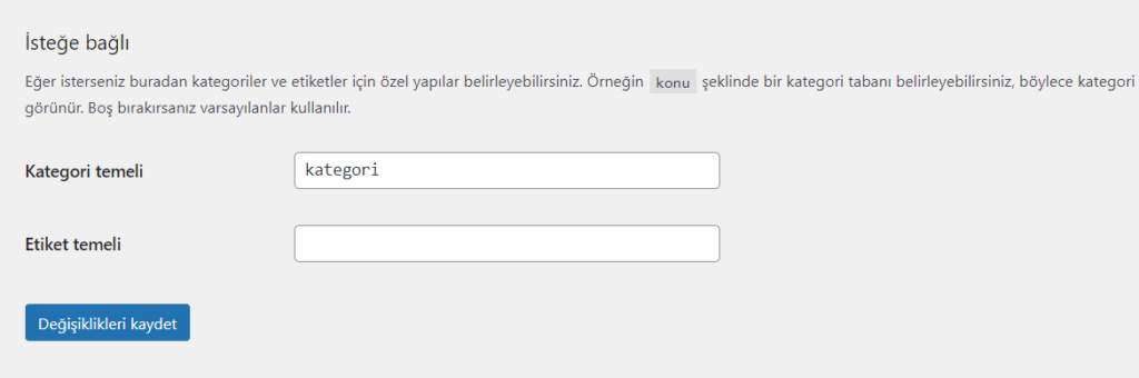 WordPress Kategori ve Etiket ayarı hassas konulardır, karmaşık çözümler için mutlaka işi bilen el atması gerekir.